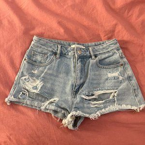 High Rise Jean Shorts